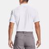 Under Armour Solid Color Simple Stretch Short Sleeve Polo Shirt Men Tops White 1351129-100