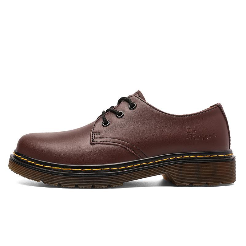 Low-top leather casual couple shoe holes classic large-size men's shoes, tooling women's short boots 1