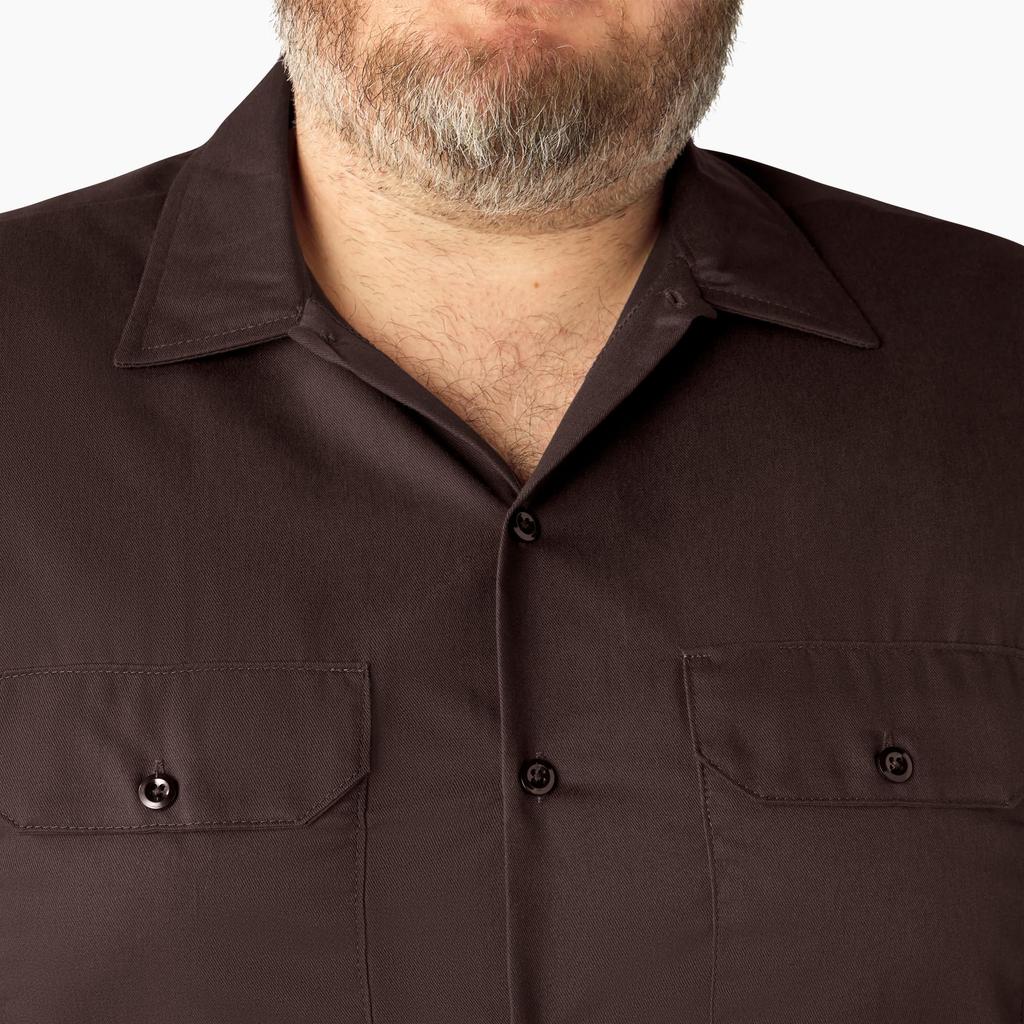 Dickies Work Shirt Short Sleeve Dark Braun 1574 M