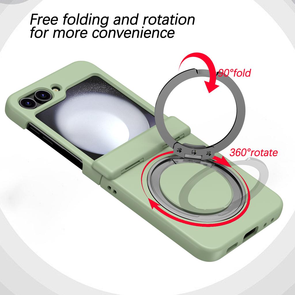 Etui na Samsung Galaxy Z Flip7 5G z magnetyczną podpórką, zawias sprężynowy, PC, składane etui na telefon