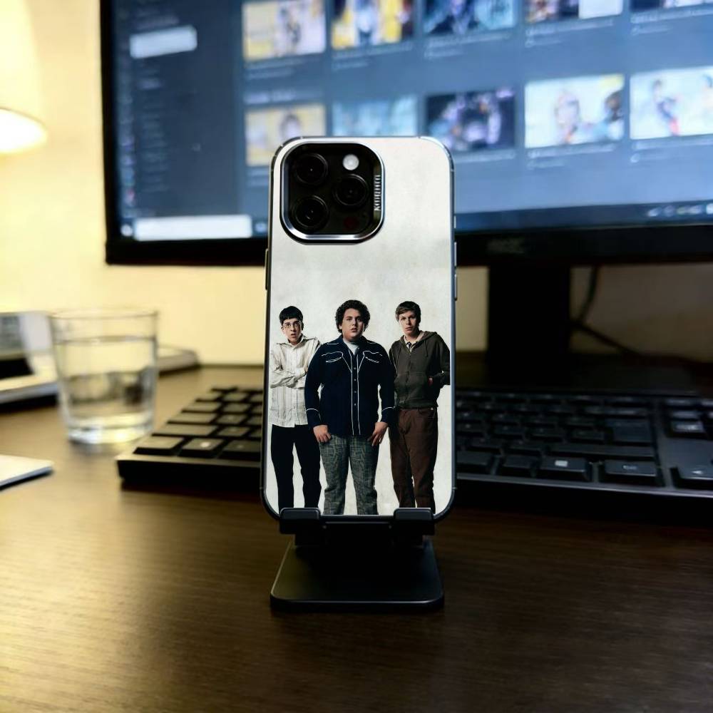 Mclovin Movie Superbad Phone Case For iPhone 17,16,15,14,13,12,11 Plus,Pro Max,XS,Colored Silver Plated Inside Cover
