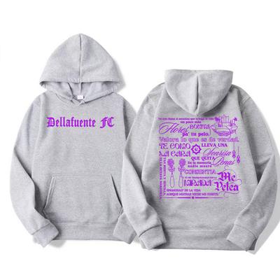 Rapper Dellafuente Album Letters Print Hoodies Men Women Clothing Cotton Sweatshirts Fashion Hip Hop Oversized Hoodie Pullovers