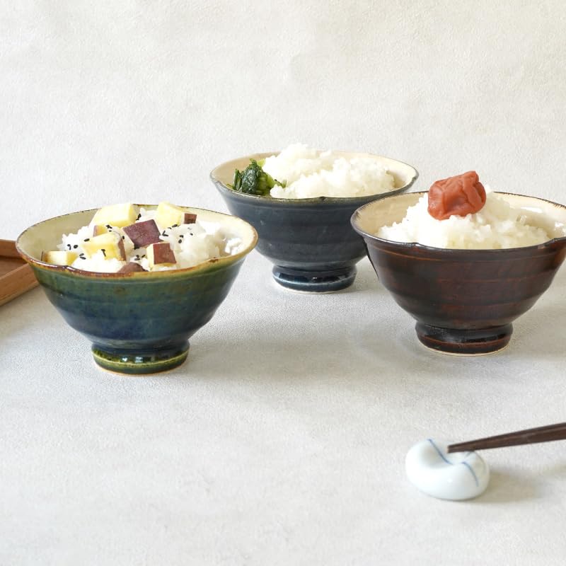 EAST Table Tea Navy Diameter X 7cm Wildflower Mino Flower-shaped Bowl, Blue, 12.4cm Height, Design, Ceramic, Ware, Microwave-Safe, 220-008-03