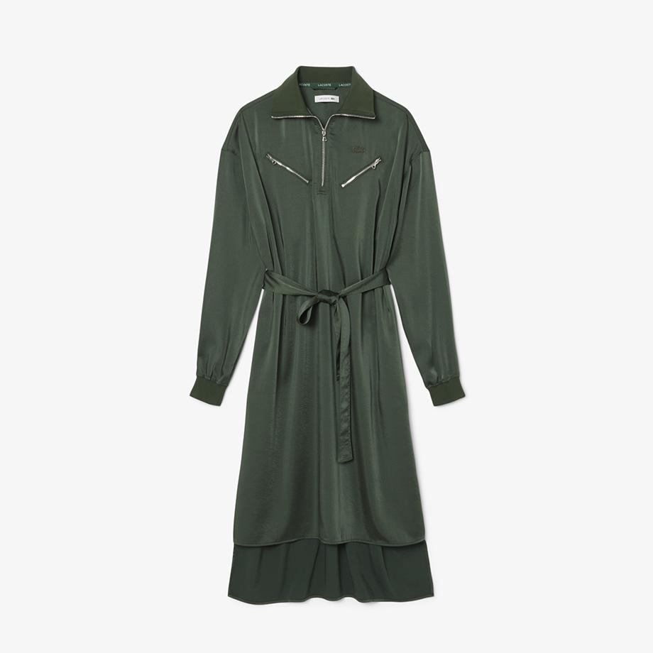 Lacoste Women's Fluid Zipper Detail Dress EF9776-55GHCF