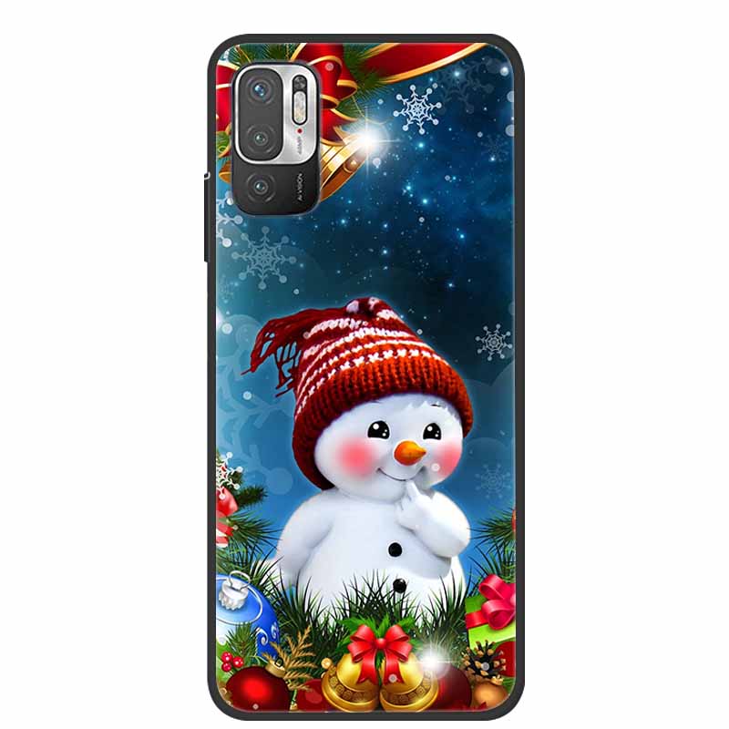 Christmas Cartoon Case For Xiaomi Redmi Note10 Case Silicone Soft TPU Cover for Xiaomi Redmi Note 10T 10 Pro 4G 5G 10S 9T 9 Case