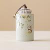 Osmanthus Kitten Exquisite Ash Wood Ceramic Tea Storage Can