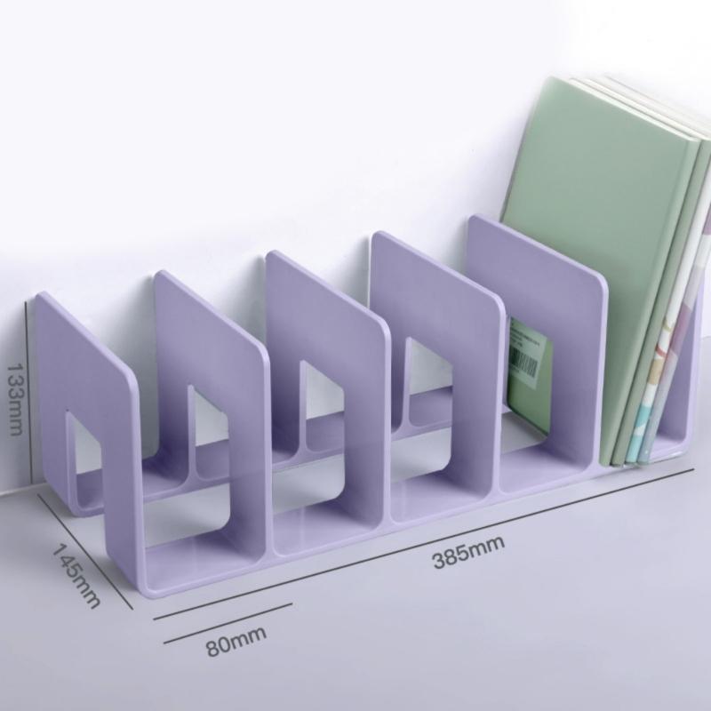 Practical Bookends File Sorter Desk Bookshelf Reading Shelf Book Storage Stand for Students