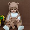 Rebirth Doll Simulation Baby Can Enter The Water Simulation Baby Accompanying Toy Full Glue Body 55 Cm Blooming Long Hair Girl
