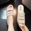 2025 Women’s Summer Non-Slip Thick-Sole Wedge Heel Slippers - Fashionable, Height-Boosting Bathroom Sandals