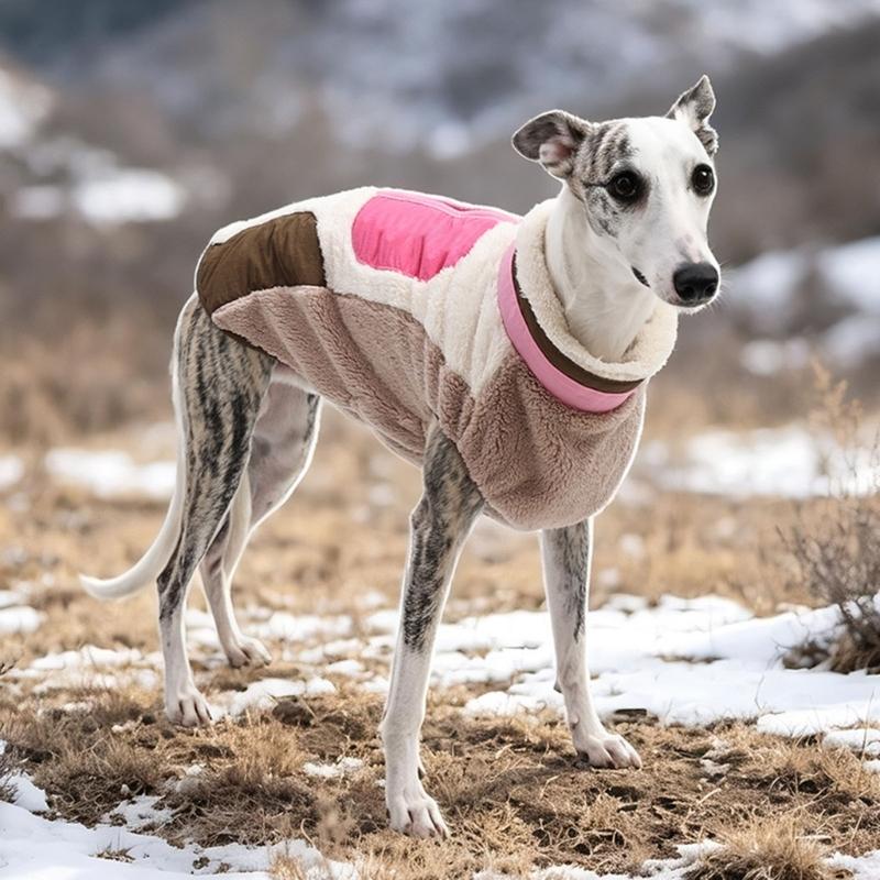 Outdoor Dog Coat with Back and Chest Coverage, Front Opening and Soft Fleece Pet Jackets for Cold Season Layer Use