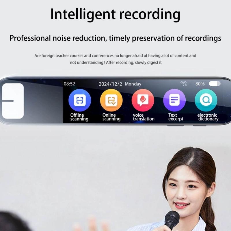Scan Reader Pen Voice Translator Pen With Multiple Language Support Long Battery Life For Business Travel Students
