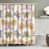 Butterfly Pattern Shower Curtain, Waterproof Fabric, Bathroom Decoration For Kids Bathrooms Peach Green Blue Purple Colorful But