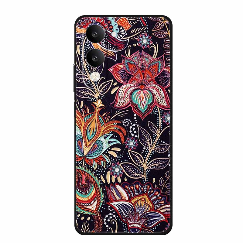 3D Emboss Case For Vivo iQOO Z10 Lite Phone Case Coque Flowers Silicone Soft Back Cover For Vivo Y29S Y29T Y19s GT 5G Case Funda