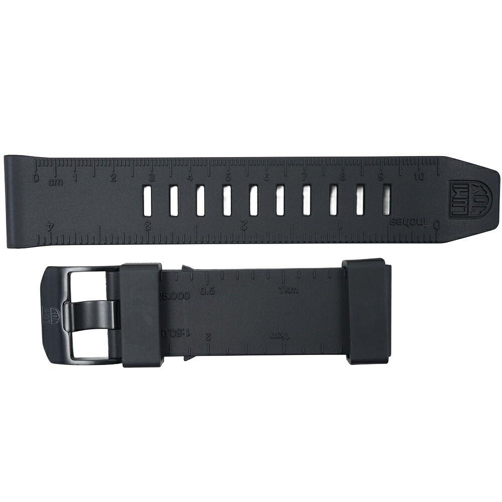 Used Luminox Watch Replacement Belt Strap Band 24mm RECON Series NBR Rubber Black Men's LUMINOX FPX.8830.20B.2.K Strap RECON 8830 8840 3780