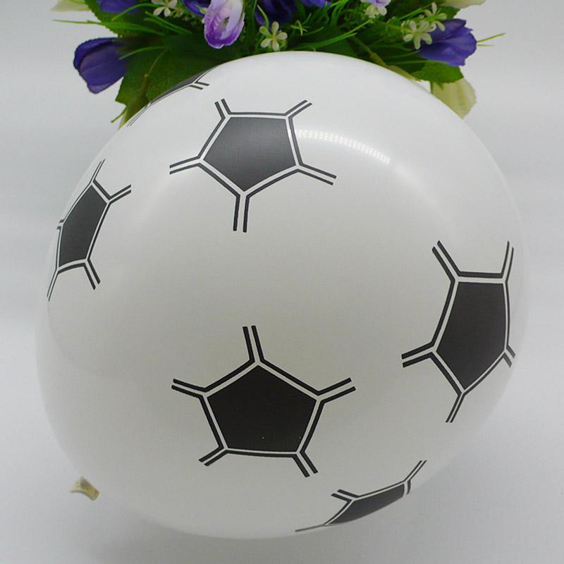 15pcs 12inch Football Balloons Soccer Helium Latex Balloon Black Green Boy Birthday Party Decor Sports Meet Decorations