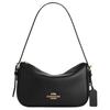 Kailey 23 Logo Zip Closure Leather Tote Shoulder Bag Medium Women Bags Black CY707-IMBLK