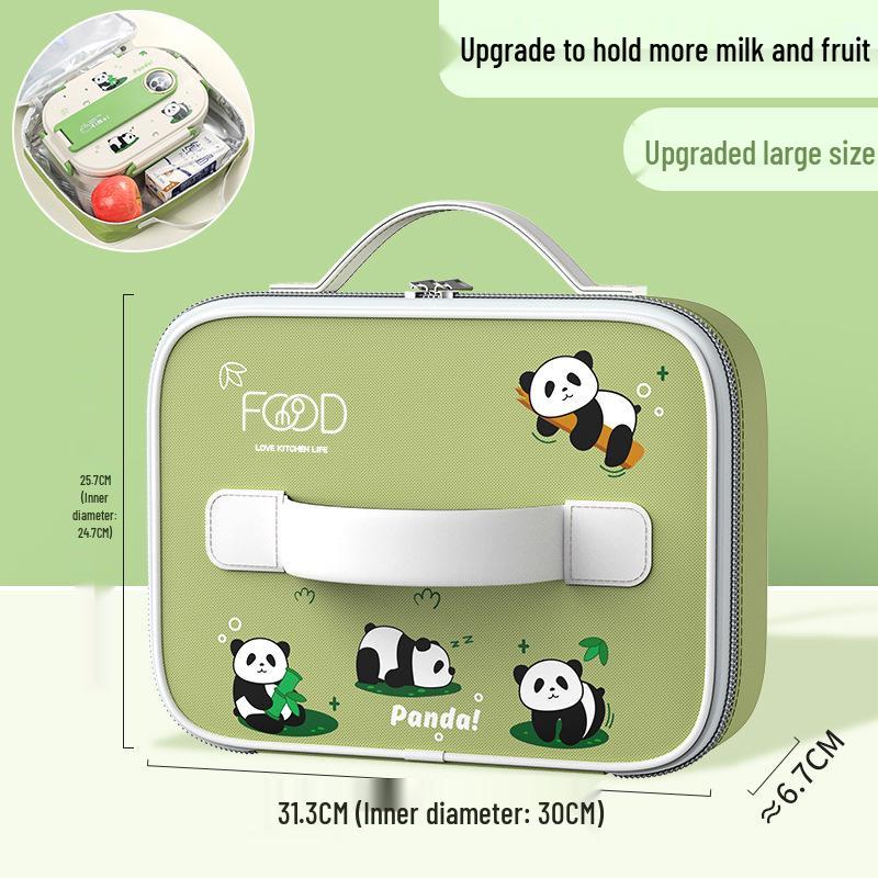 "Children's Insulated 316 Stainless Steel Lunch Box with Compartment Tray"