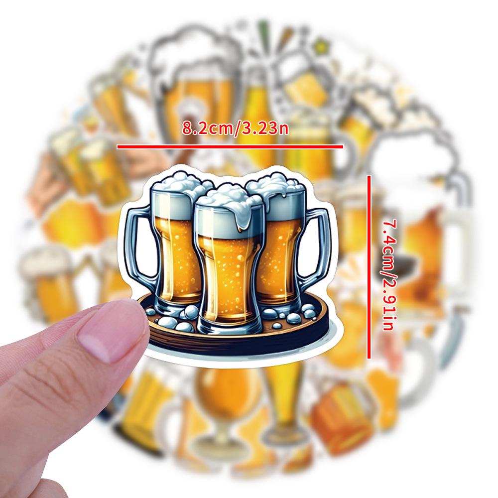 28 Large Waterproof Graffiti Beer Stickers for Skateboards, Notebooks, and Water Cups