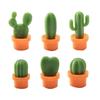 6Pack Cactus Themed Clip 3D Resins Succulents Plant Magnets Functional Refrigerator Accessories Home Office Use