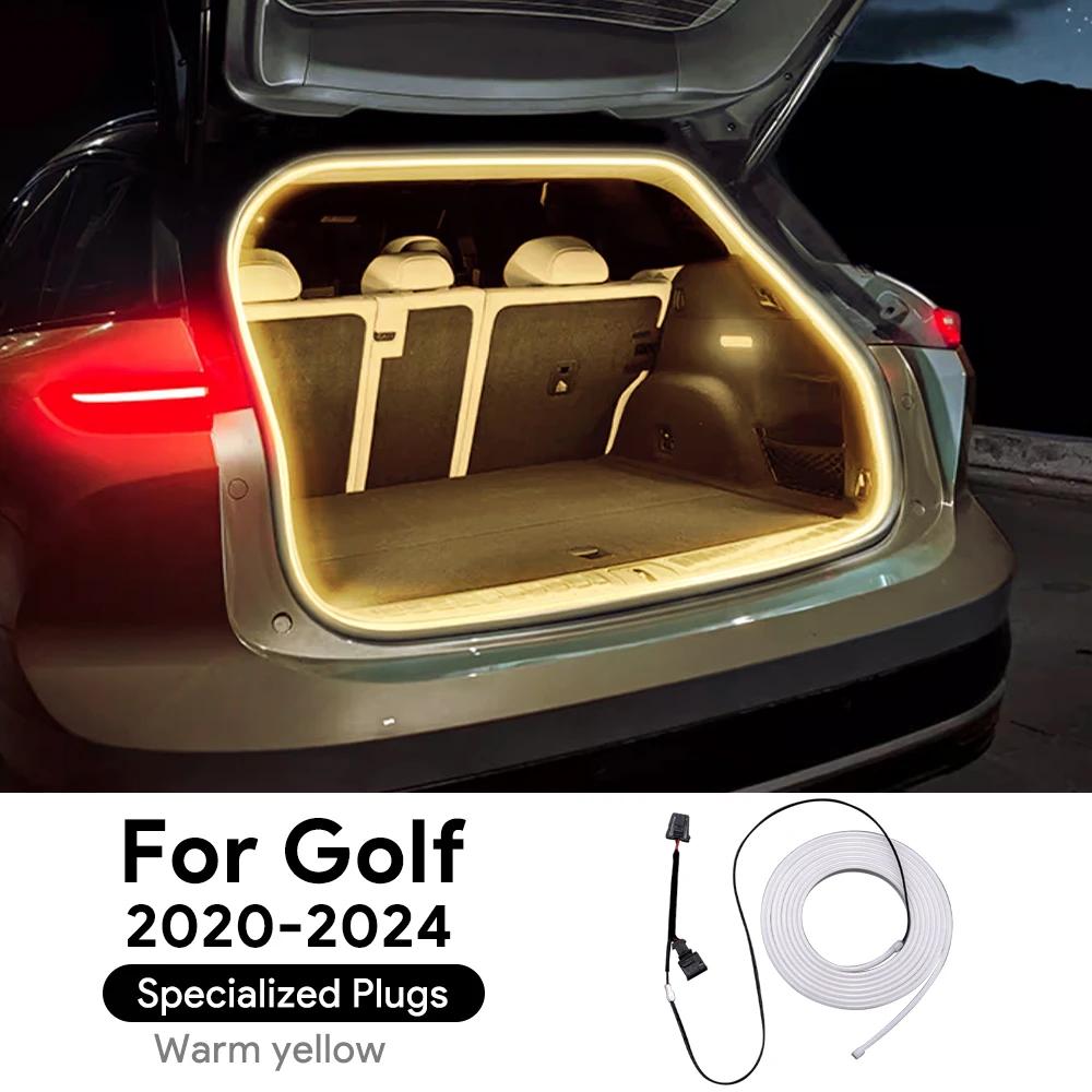 LED for GOLF Volkswagen POLO 2009-2024 Rear Trunk Light Bright Silicone Light Yellow White Proposal Decor Accessories Auto Parts