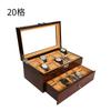 Hochwertige Holz-Uhren-Displaybox mit Mehrfachfächern für 3 bis 20 Uhren, Mahagoni-Finish, Personalisierbare Gravur