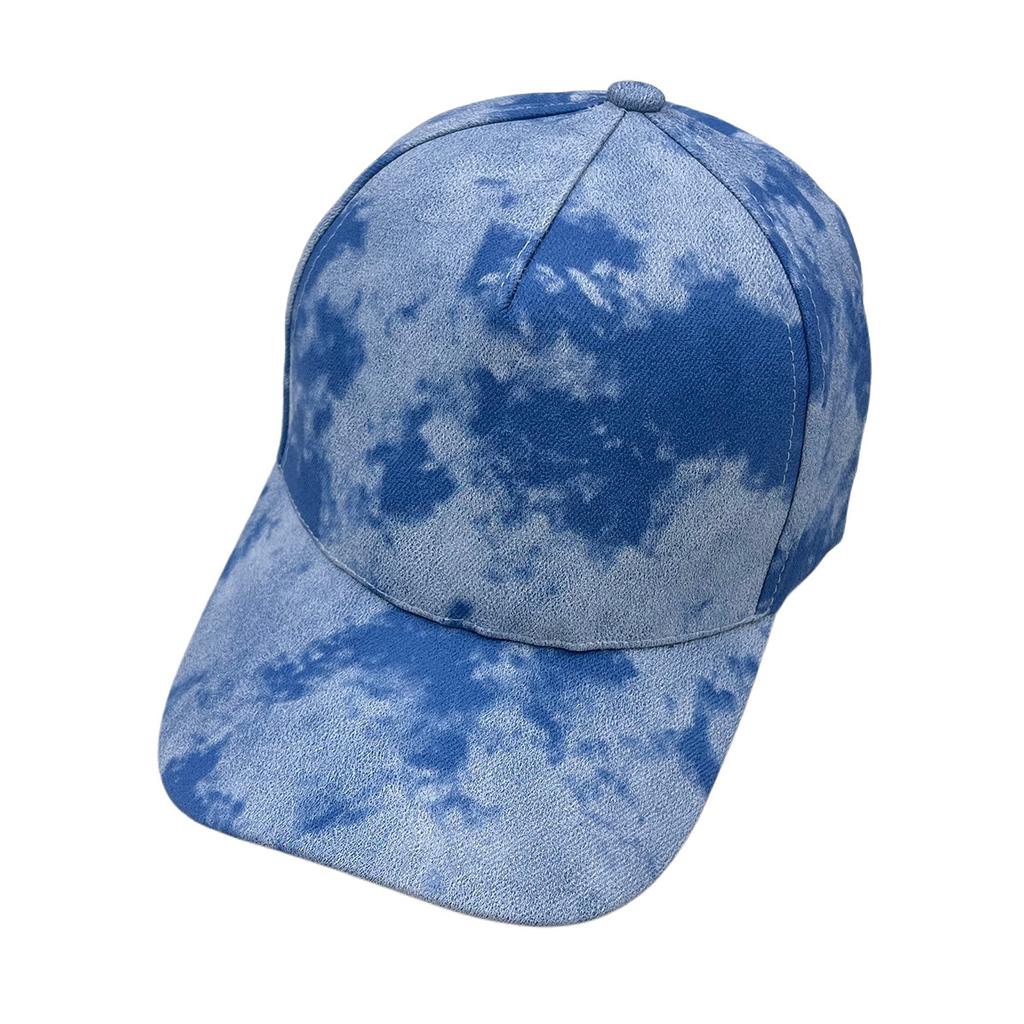 Casual hat imitation leather tie-dye baseball cap spring and autumn men's and women's outdoor sports sunshade sunscreen cap