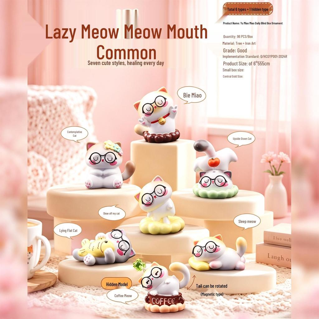 Chao Wan Super Stable Emotion Little Fairy Luo - Second Wave Flocked Blind Box Cute Desktop Decoration Ornament.