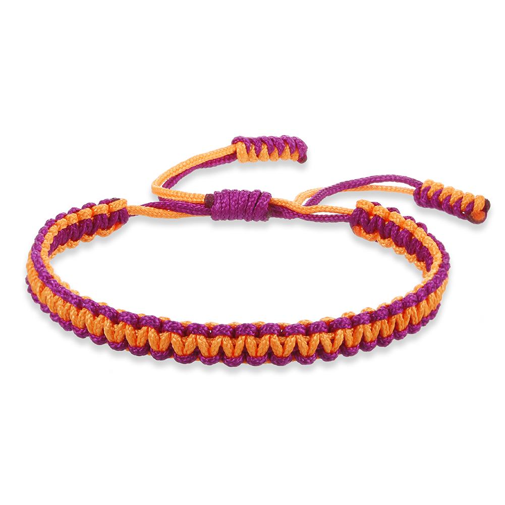 Multicolor Handmade Woven Nylon Rope Bracelet Mixed Color Knitted Chain Bangles For Men Women Adjustable Friendship Yoga Jewelry