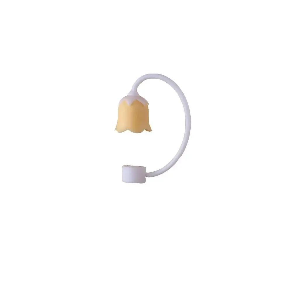 Silicone Straw Cover Cap Dust-Proof Bell Flower Straw Topper for Stanley Yeti Tumbler Cup Straws Accessories