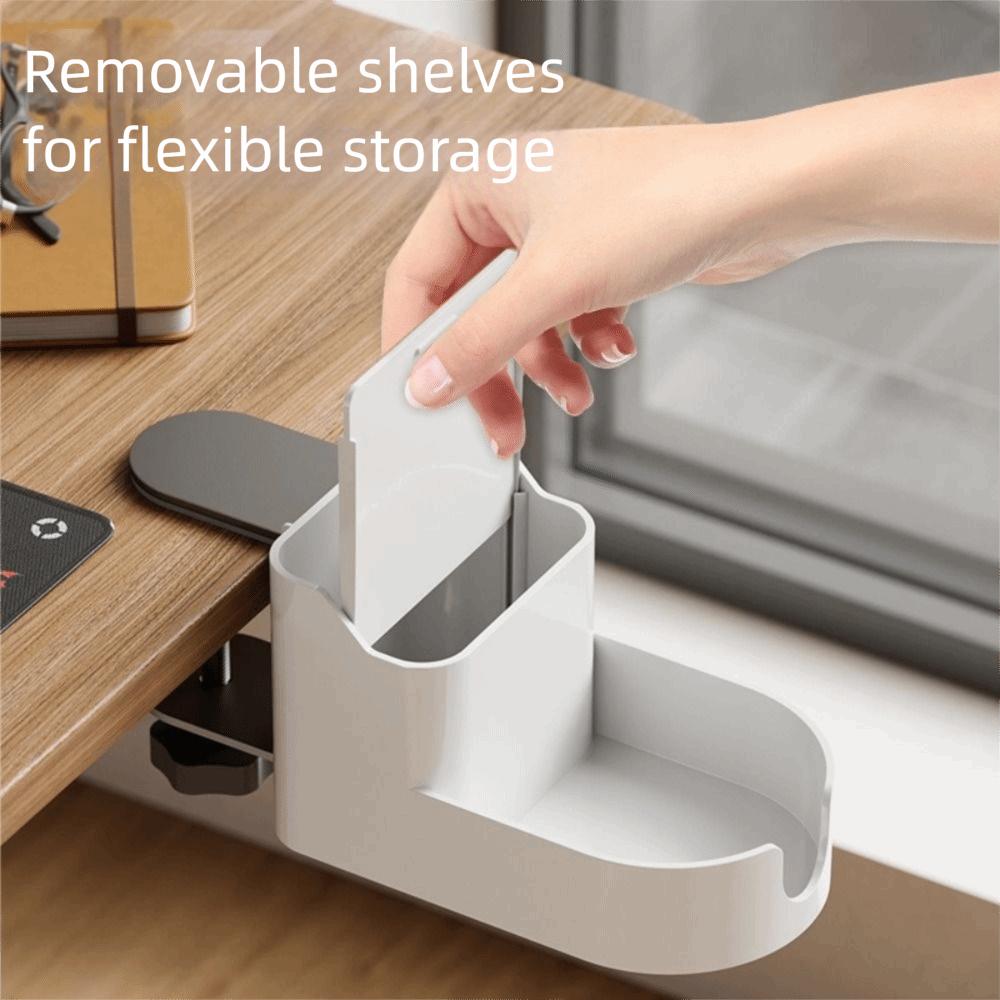 ABS Desktop Storage Box Height Adjustable Beverage Storage Rack  Under Desk Storage