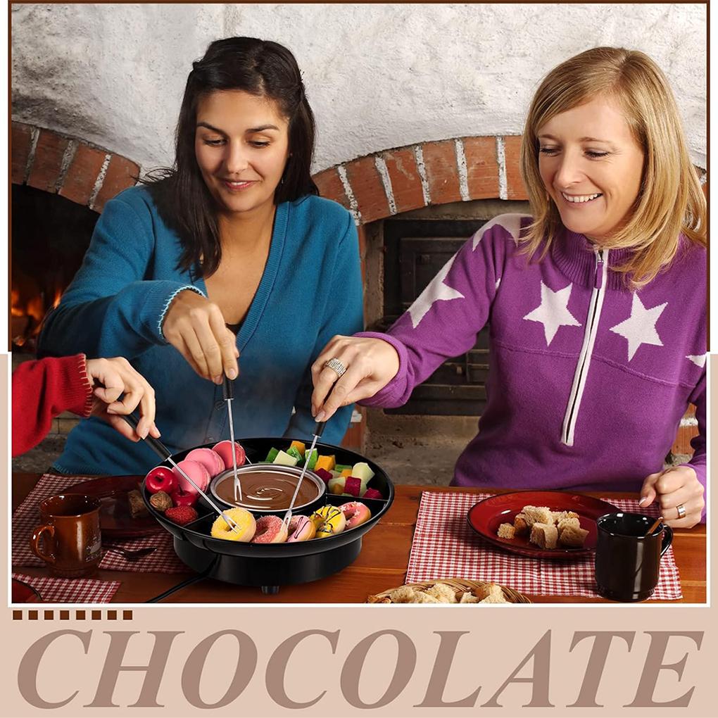 Chocolate Fondue Elegant Set Home And Electric Fondue House Set Melting Experience Or Parties Electric Set Minutes Kit