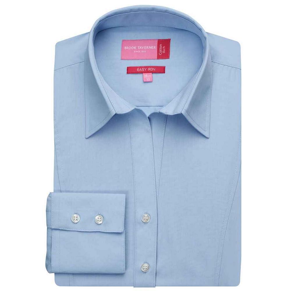 Brook Taverner Damska/damska koszula wizytowa z popeliny Palena z długimi rękawami