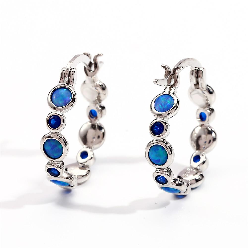 

Популярное европейское и американское круглое цветное кольцо с бриллиантами и пряжкой для ушей для женщин в стиле ретро и универсальное