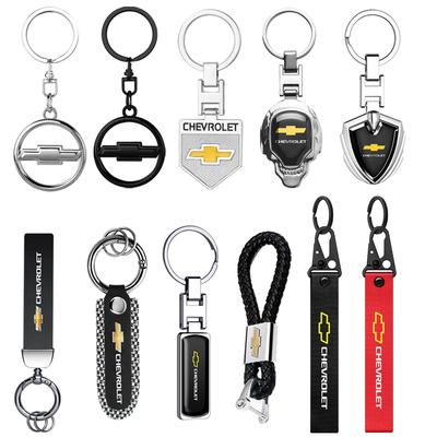 3D Metal/leather Car Styling Keychain Zinc Alloy Key Chain Ring For Cruze Captiva Sonic Spark Onix Aveo Orlando Sail