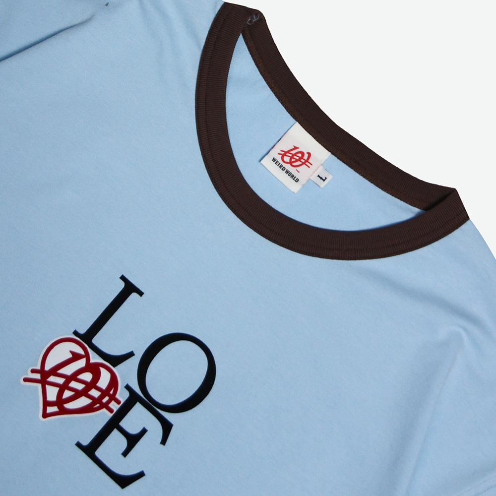 Wieoldeuwoldeu Love Ringer T-Shirt Sky Blue
