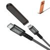 Hootek Cable 240W with Smartphone Charging Rotating PD Fast Gray USB-C Stand, 360° T-Shape, Compatible, Type-C Cable, Charging, 0.9m,