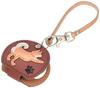 Fieldwork Analog Pocket Watch with Shiba Inu Bag Charm and Magnifying Beige LW054-2 Women's Glass,