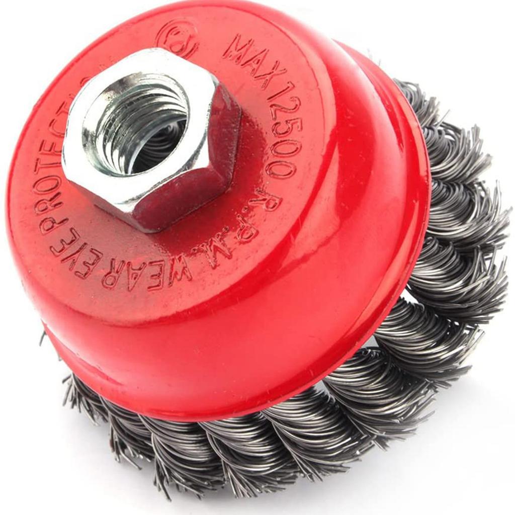 Steel   Brush Wire Brush For Cleaning and Sanding Working with Premium Steel Wire For Rust Removal, De-painting and Descaling