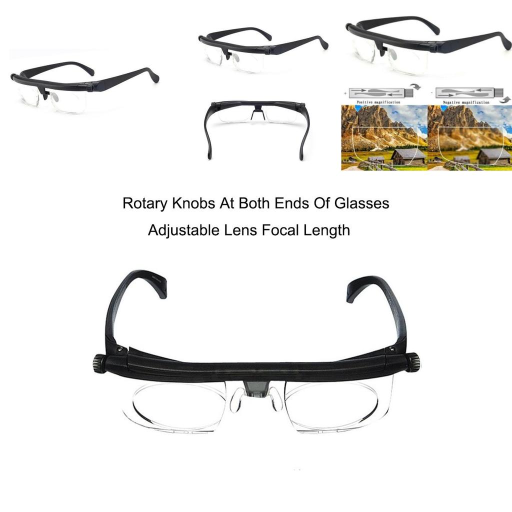 Lens Dial Adjustable Glasses Clear Vision Reading Distance Vision Eyeglasses For Men And Women