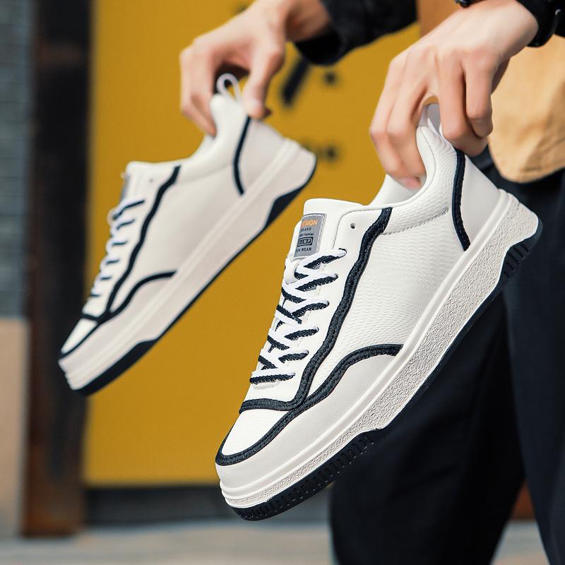 Nouvelles chaussures décontractées basses chaussures pour hommes microfibre mode polyvalent rétro niche chaussures de planche ins chaussures style simple