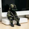 Action Soldiers with Weapons Statue Martial Desktop Decorations Collectible Home Decors Tactically Mini Soldier Figurine