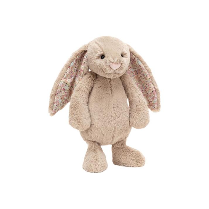 JELLYCAT Bonnie Rabbit series flower cloth Bonnie rabbit soothing beige doll plush doll 18cm/31cm/36cm/51cm high