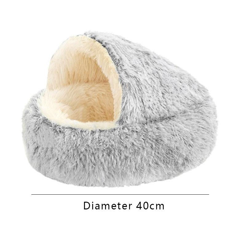 Winter Plush Cat Bed round Cushion Warm Cat House Basket Pet Sleep Bag Kitten Nest Kennel Soft Cozy Nest for Small Dogs And Cats