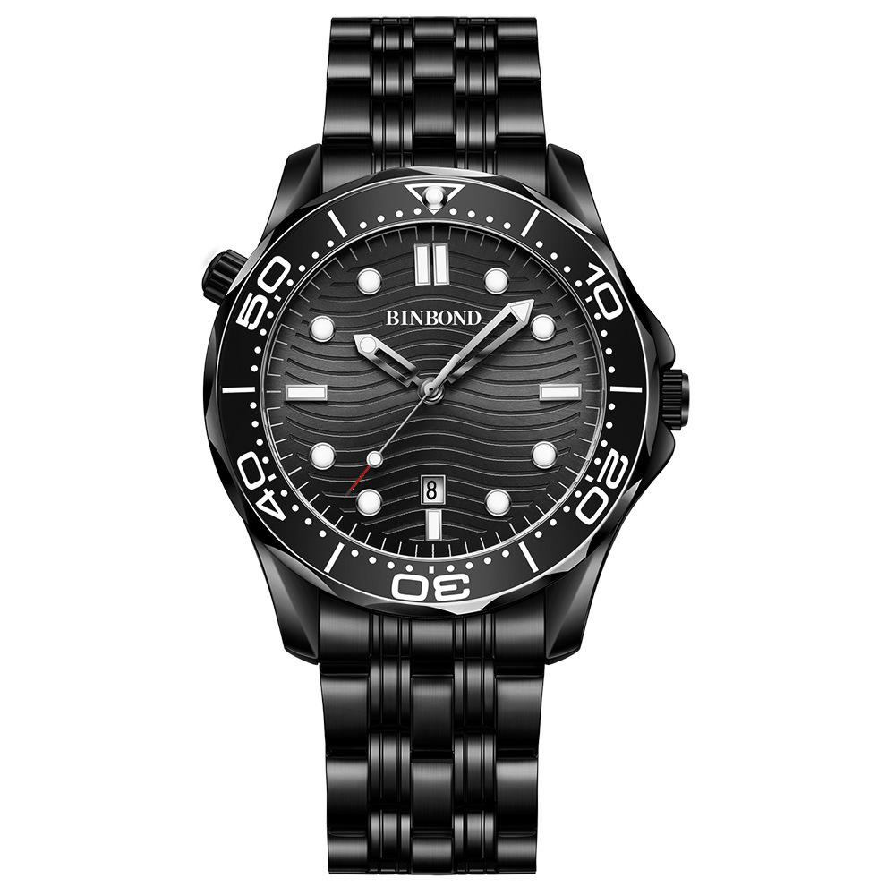 Binbond Luxury Men's Quartz Watch - Waterproof, Luminous, Rotating Dial