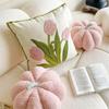 Ins Wind Tulip Pillow Living Room Sofa Pillow Bedhead Waist Pillow Pink Cute Pumpkin Home Cushion Atmosphere Decoration