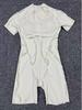 Patchwork Hollow-Back Sports Jumpsuit - Women's Tight One-Piece Fitness Outfit