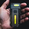 1/2/3Pcs 180 Degrees Rotating Head Flashlight Magnetic Dual Beam LED Work Light USB Rechargeable Pocket-Size Outdoor Camping EDC Lamp