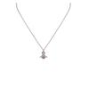 VIVIENNE WESTWOOD Capucine Saturn Lantern and Begonia Style Necklace, Same Style for Men and Women, Silver/rose Pink 630203HN-02P639