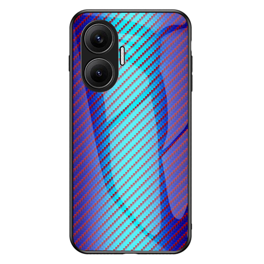 

Для Xiaomi Poco F7 5G/Redmi Turbo 4 Pro 5G Чехол Закаленное стекло Противоударный Чехол для телефона Blue Fiber