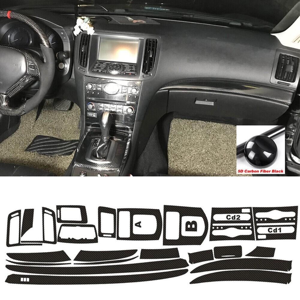 Pro Infiniti G37 kupé 2 dveře 5D Vzor karbonových vláken Interiér DIY Ozdobné nálepky